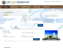 Tablet Screenshot of lahospitalcareers.com